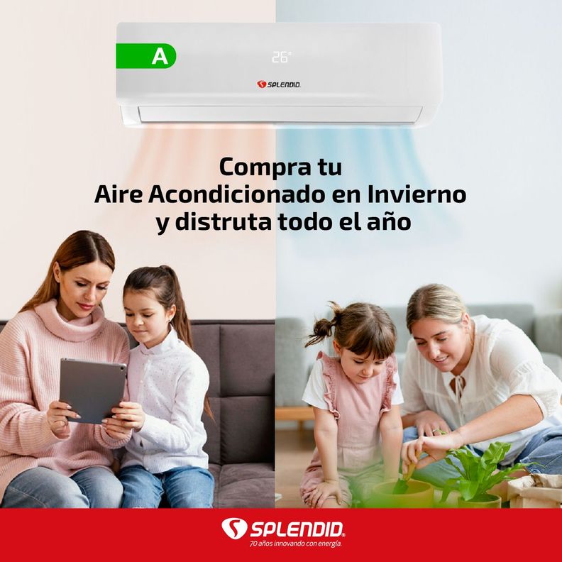 Aire Acondicionado Split 9000 Btu ON/OFF Modo Calefacción-3