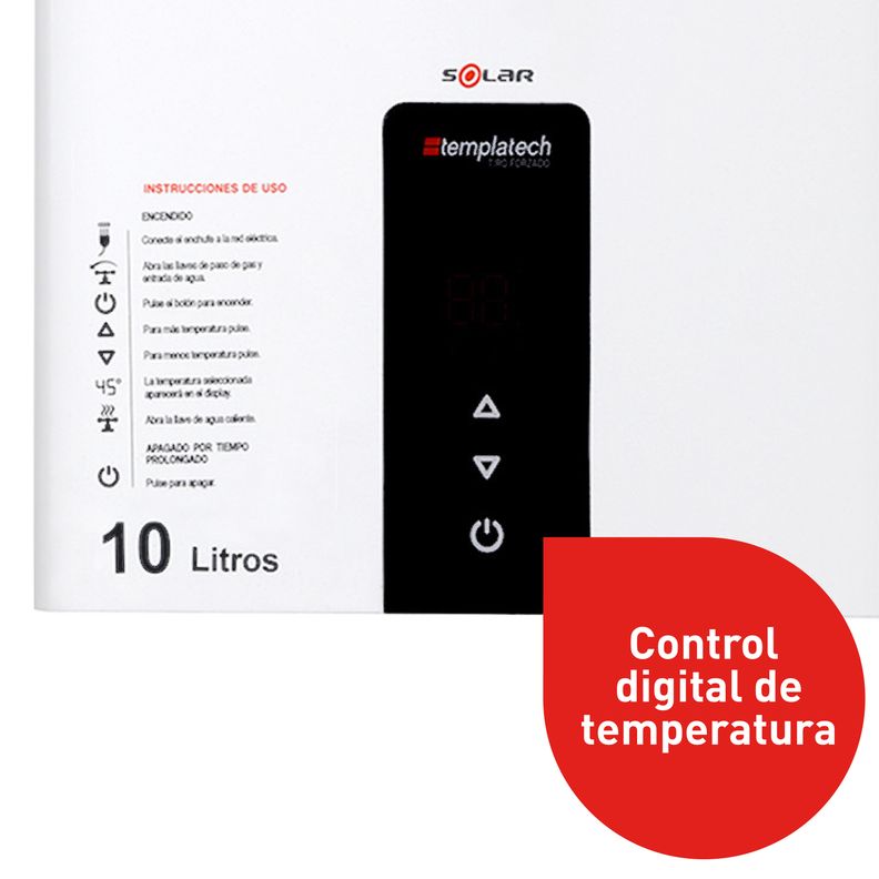 Calefont 10 litros Gas licuado Cámara estanca Splendid-2