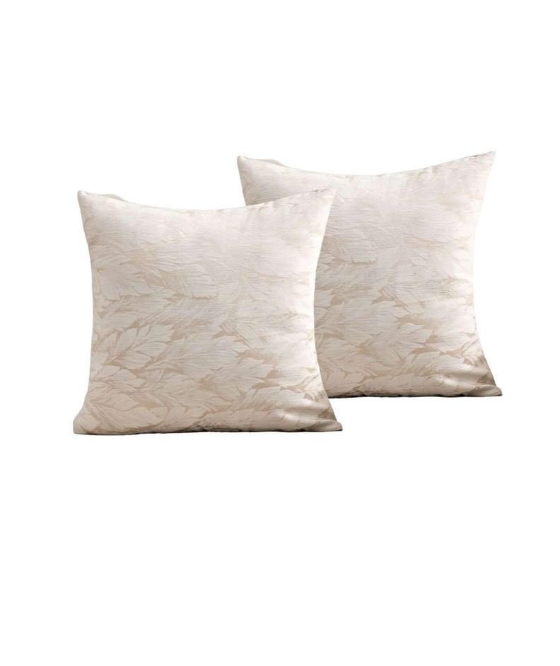 PACK DE 2 FUNDAS DE COJINES CON DISEÑO DE HOJA 45CM X 45 CM C5