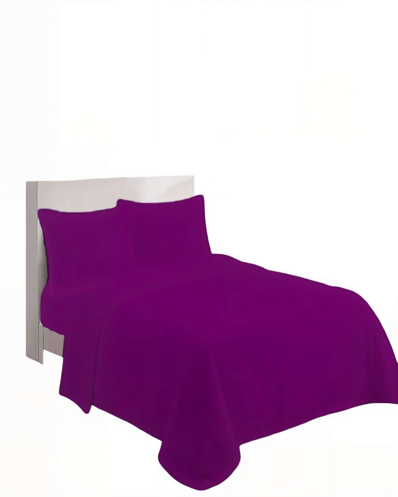 SABANA PREMIUM POLAR PLAZA Y MEDIA COLOR MORADO
