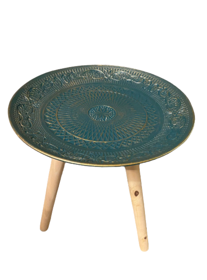 Mesa color verde con dorado M-1