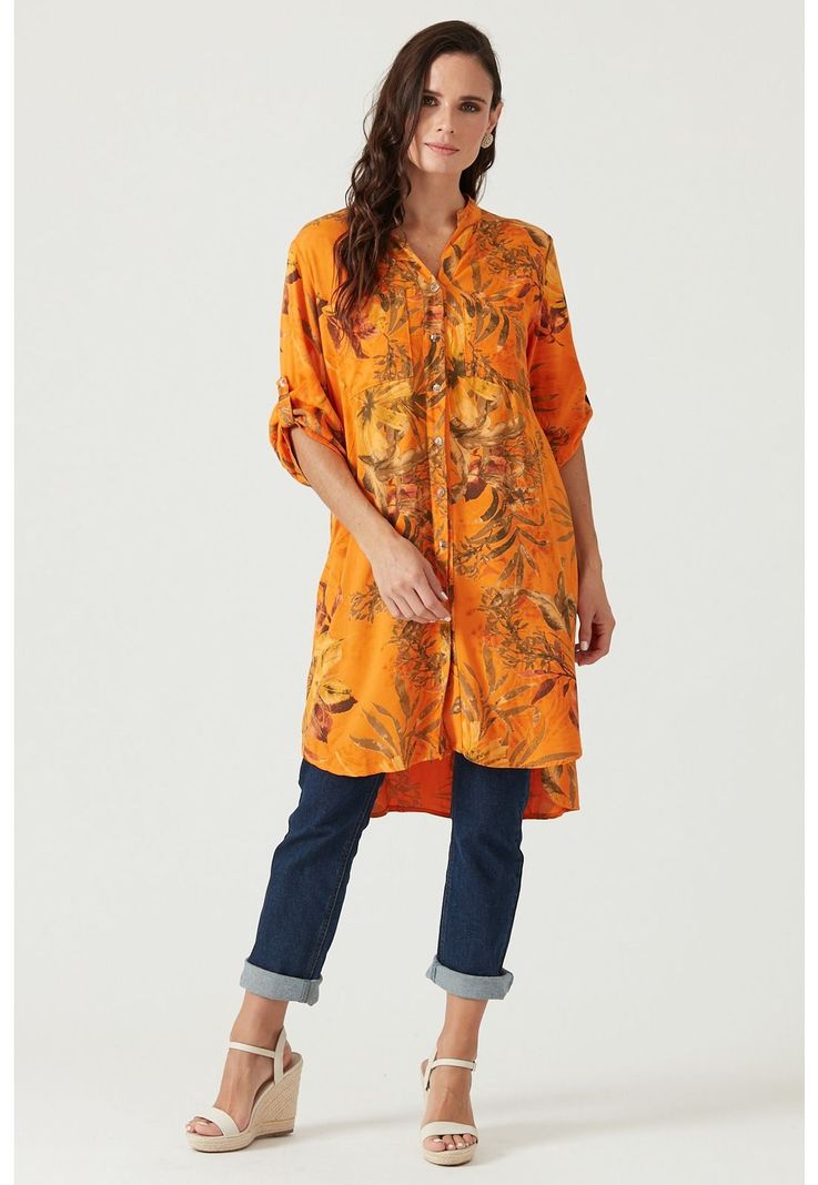 Tunica naranja estampada-1