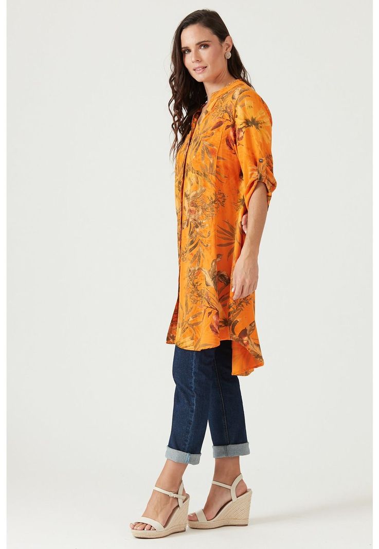 Tunica naranja estampada-3