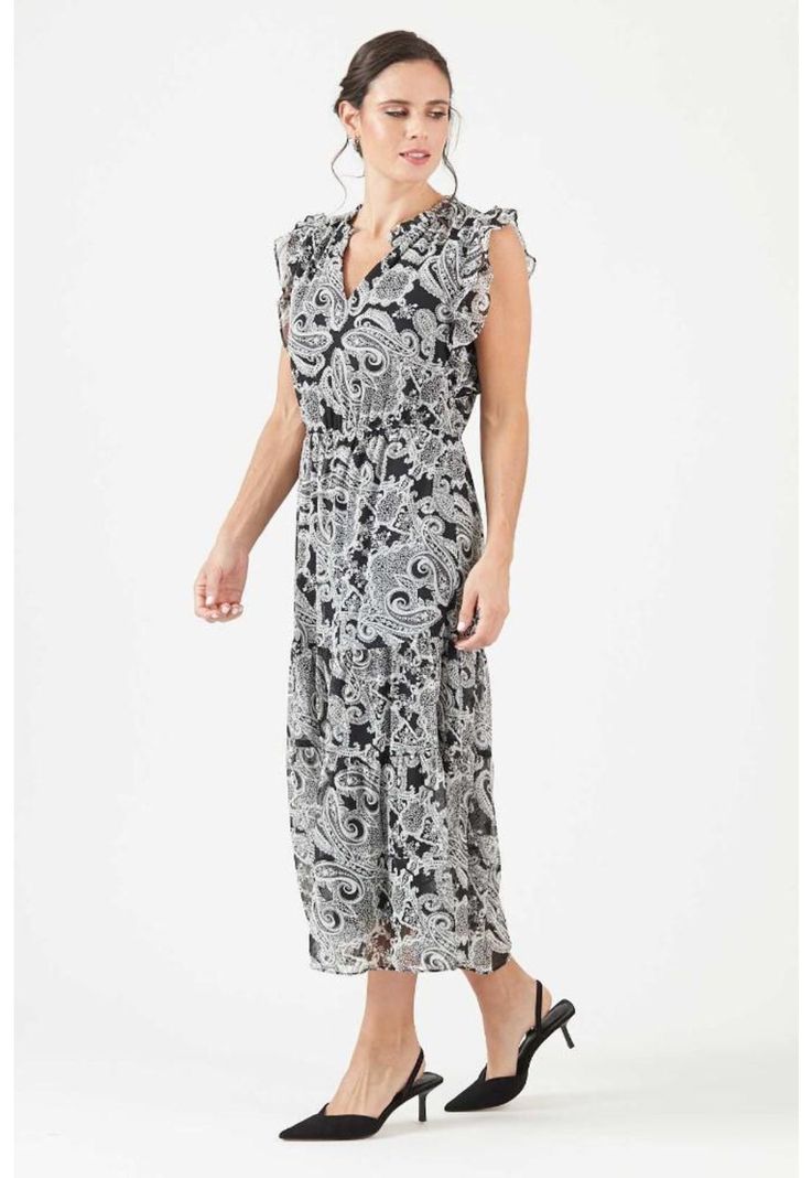 Vestido negro estampado PRIVILEGE 638-1