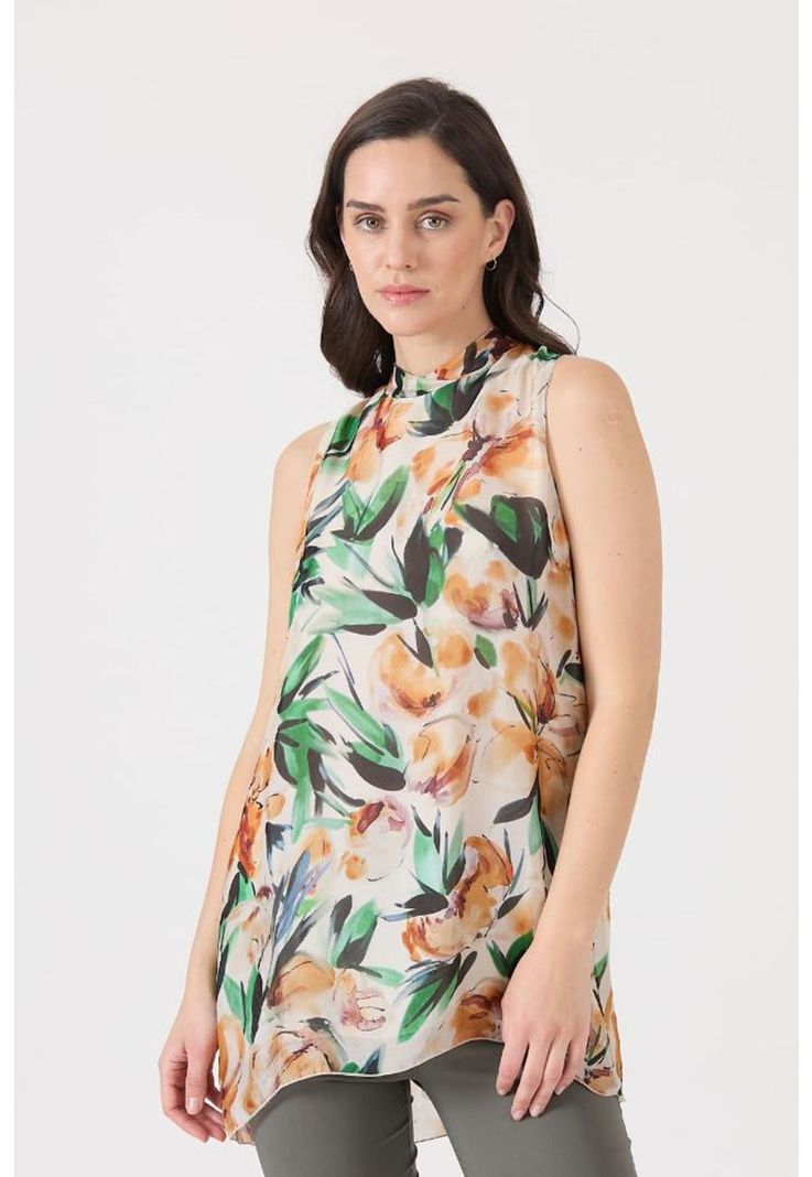 Blusa con seda crudo estampada PRIVILEGE 1185-0