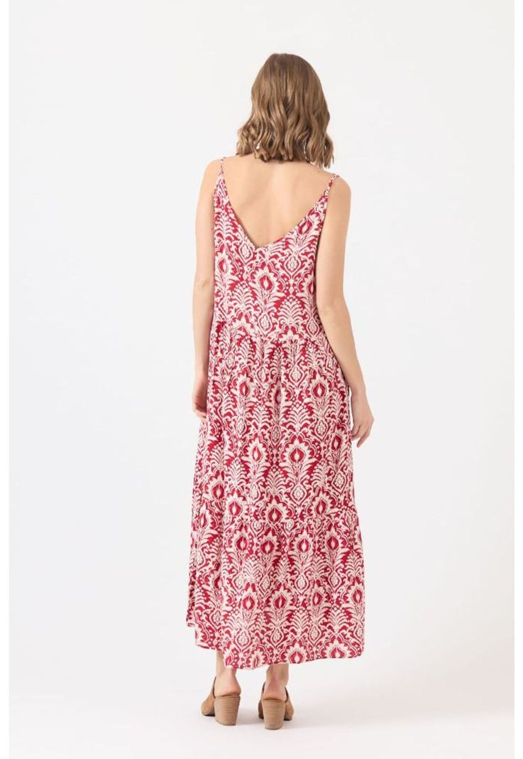 Vestido rojo estampado PRIVILEGE 1156-3