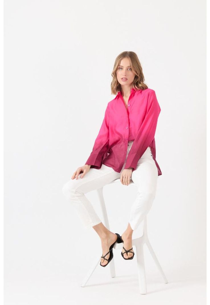 Blusa fucsia estampada PRIVILEGE 1616-0