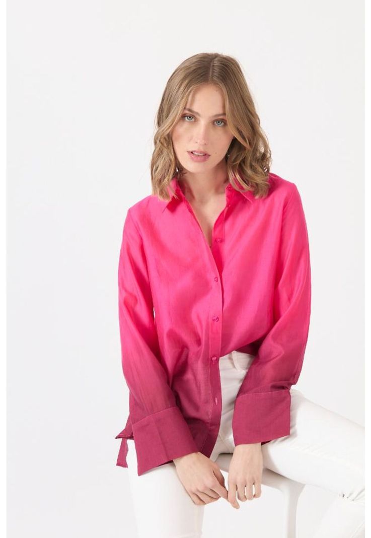 Blusa fucsia estampada PRIVILEGE 1616-1
