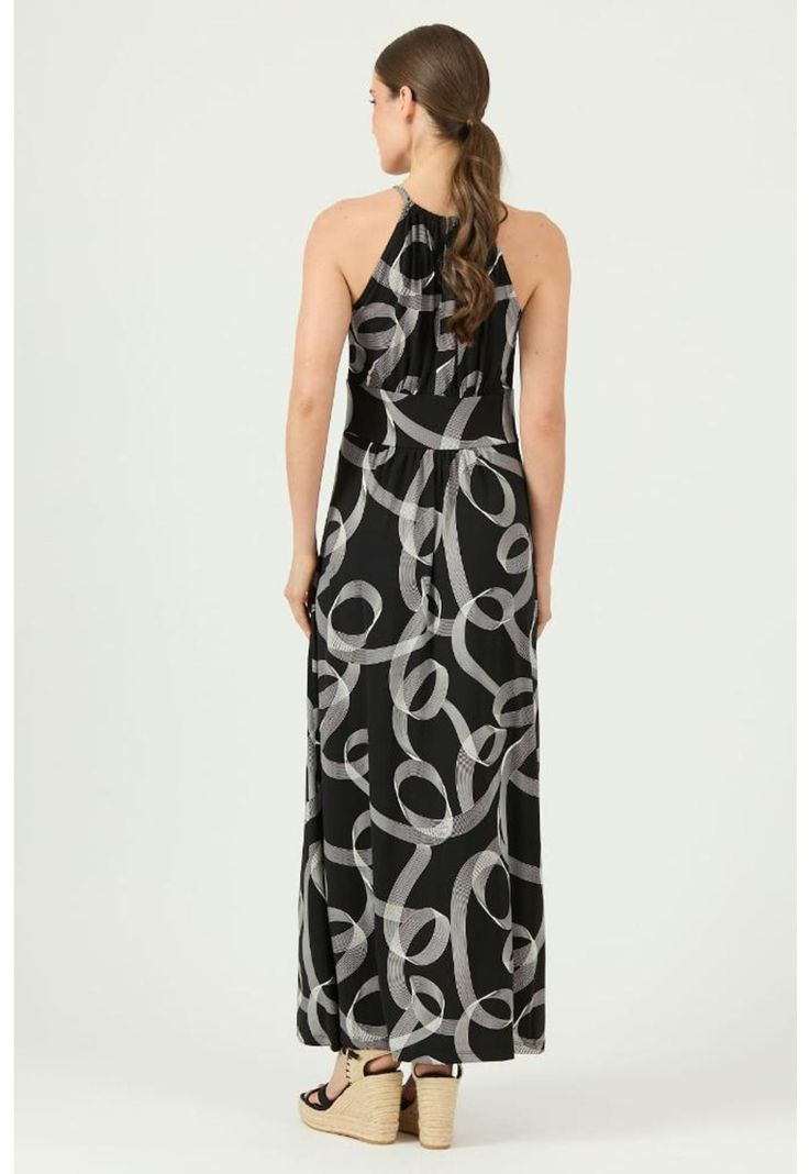 Vestido negro estampado PRIVILEGE 618-1