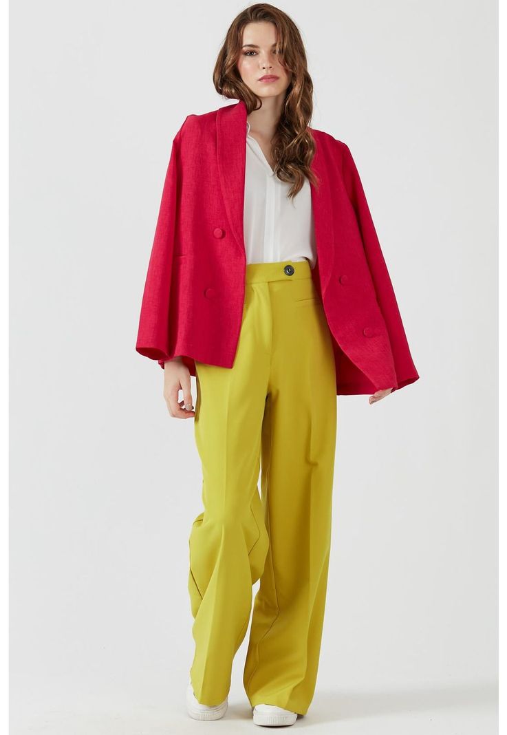 Pantalon palazzo amarillo-2