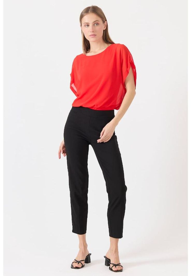 Pantalon regular negro PRIVILEGE 1420-0