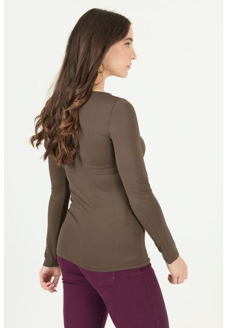 Polera cafe moro PRIVILEGE 2323-3