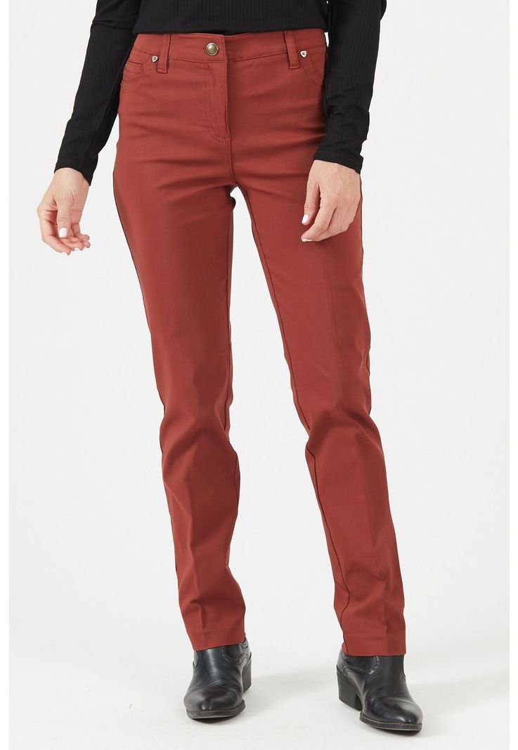 Pantalon straight burdeo-0