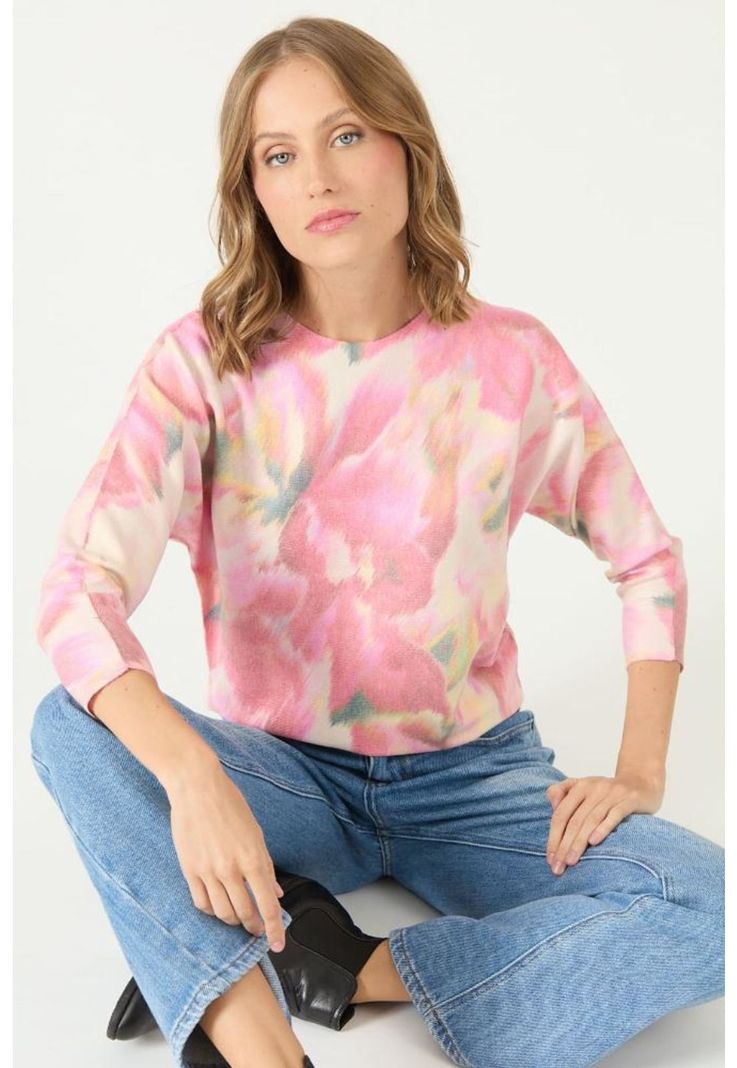 Sweater rojo flores PRIVILEGE 2115-0