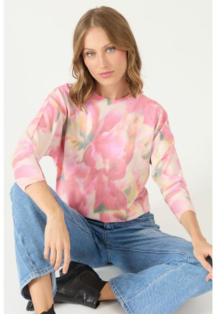 Sweater rojo flores PRIVILEGE 2115-1