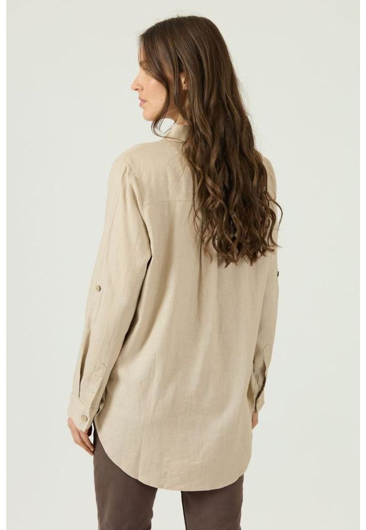 Blusa con lino beige PRIVILEGE 1566-4