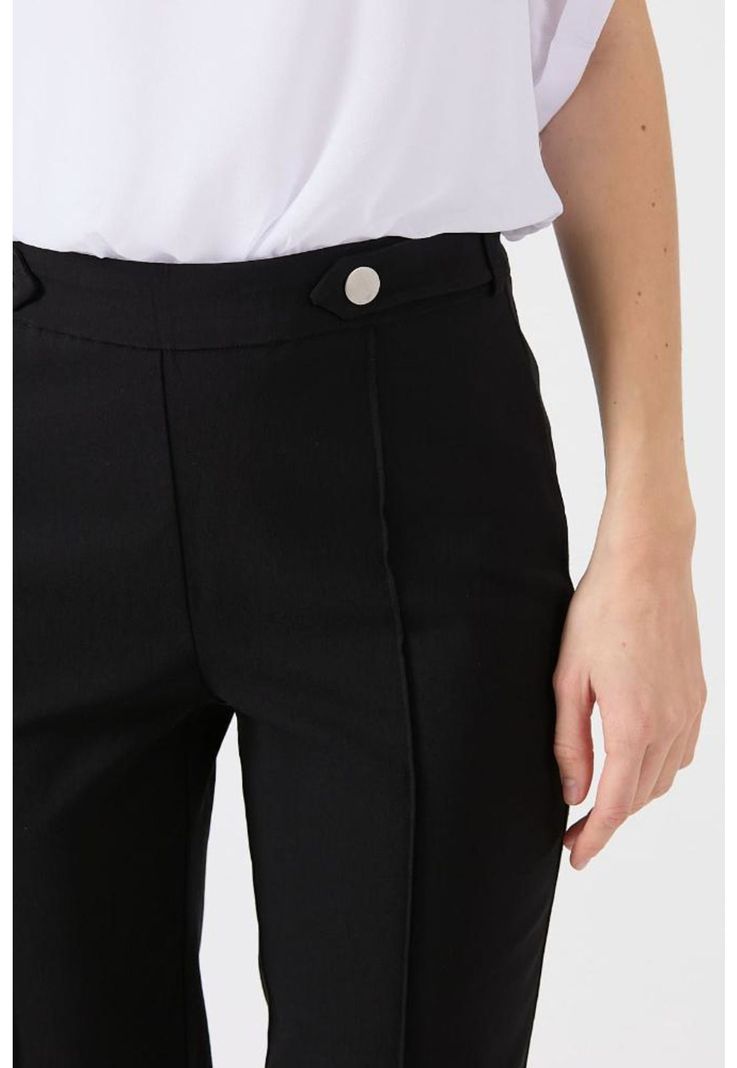 Pantalon slim fit negro PRIVILEGE 1419-2