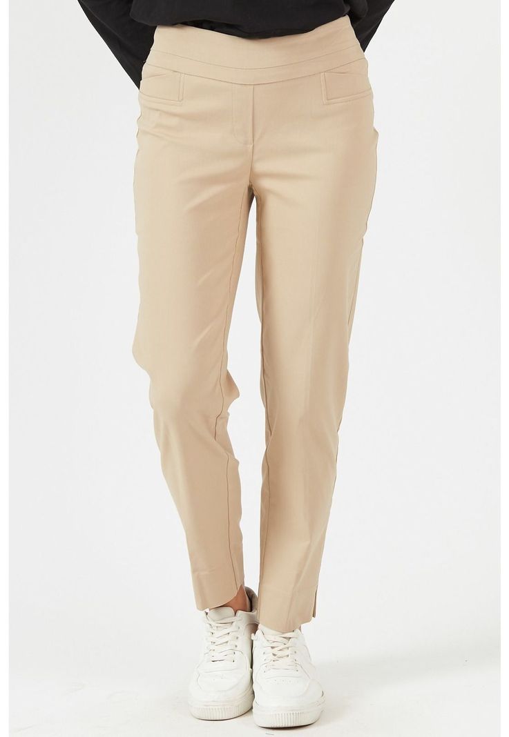 Pantalon slim fit beige-0