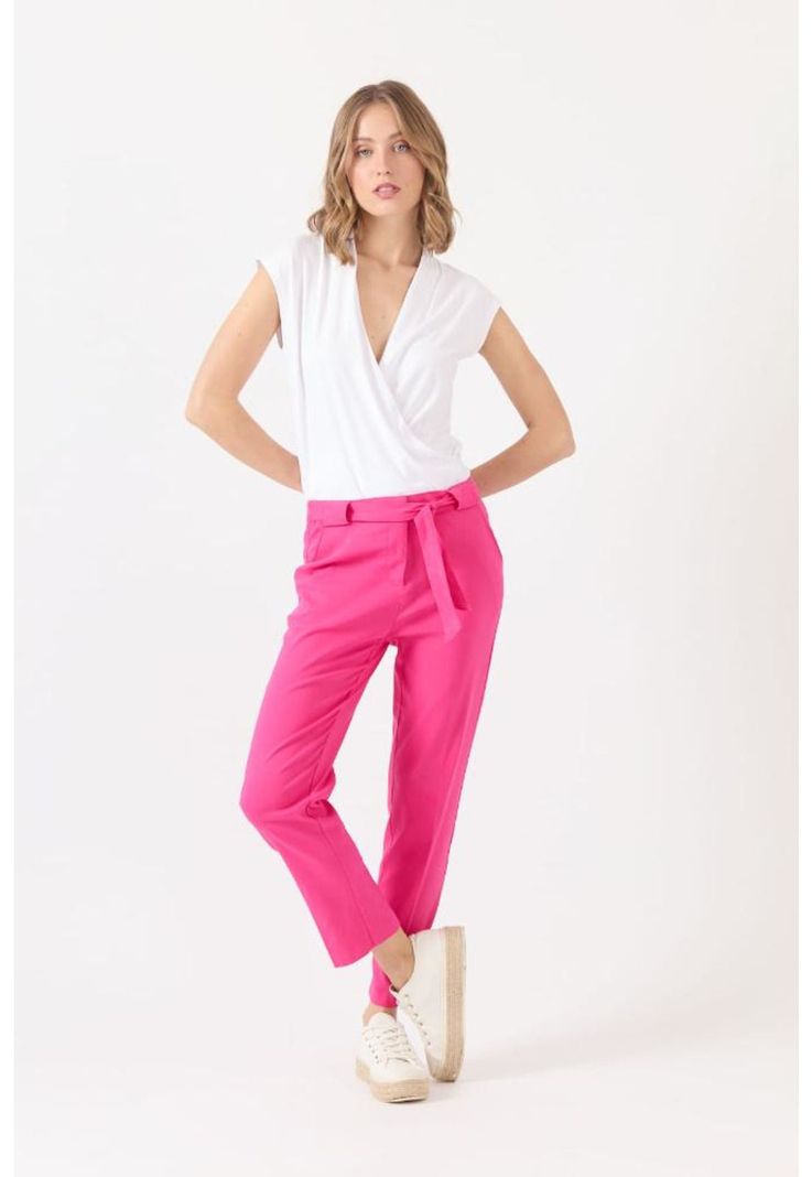 Pantalon regular fucsia PRIVILEGE 1513-1