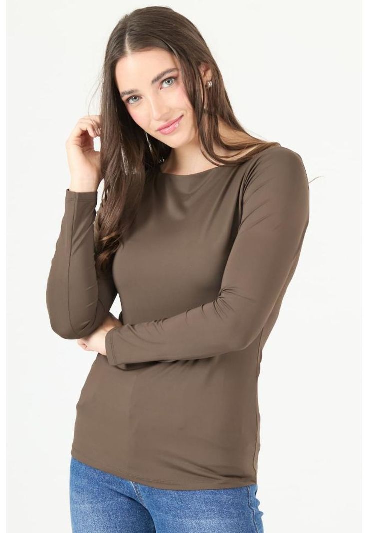 Polera cafe moro PRIVILEGE 2314-1