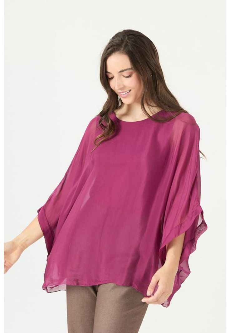 Blusa con seda burdeo PRIVILEGE 2376-3