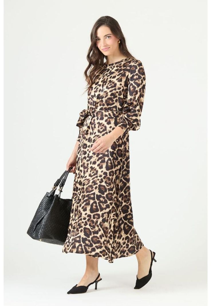 Vestido beige estampado PRIVILEGE 2340-0
