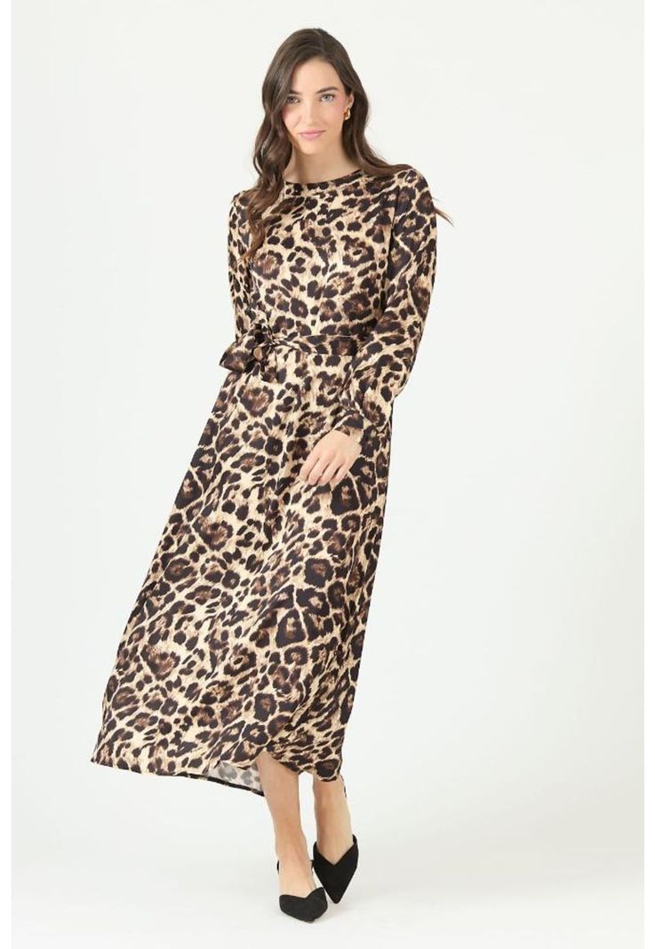 Vestido beige estampado PRIVILEGE 2340-1