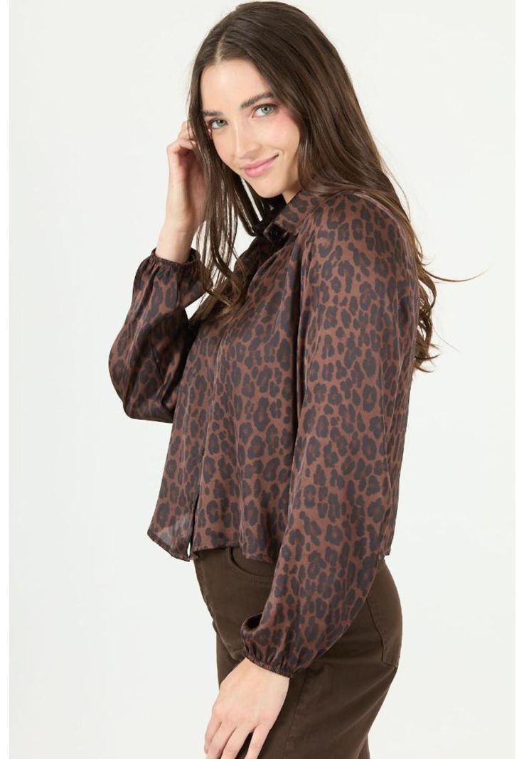 Blusa cafe estampada PRIVILEGE 2389-2