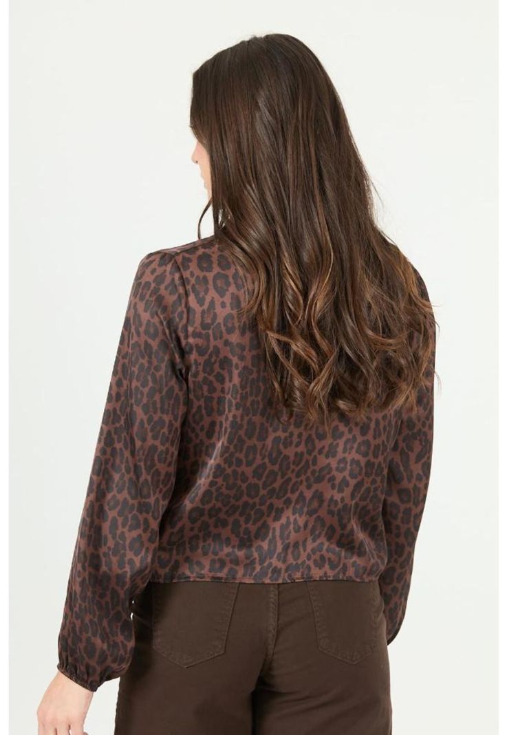 Blusa cafe estampada PRIVILEGE 2389-3