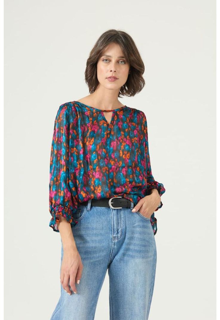Blusa multicolor estampada PRIVILEGE 2637-1
