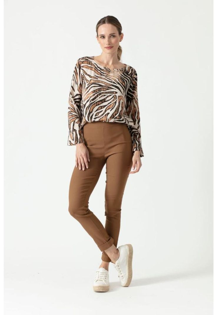 Leggings slim fit camel PRIVILEGE 744-0