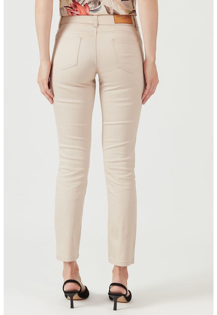 Pantalon skinny beige-1