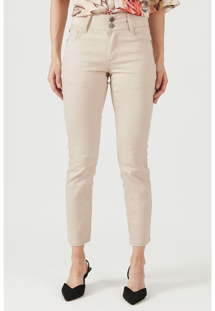 Pantalon skinny beige-2