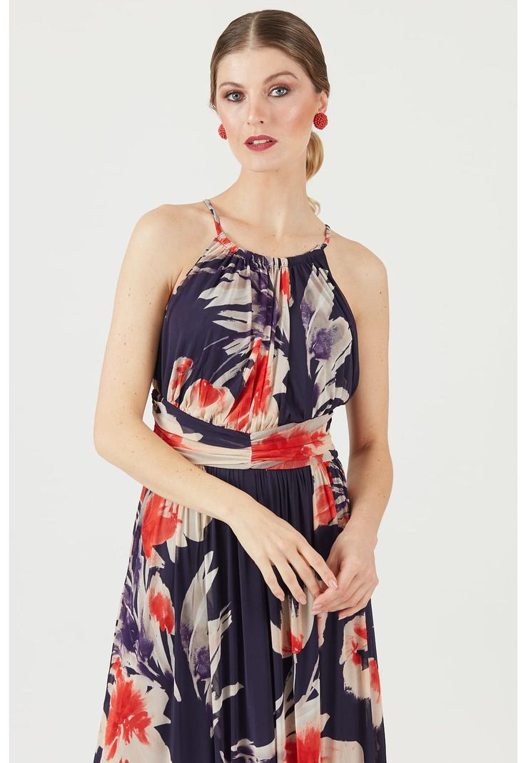 Vestido azul estampado-3