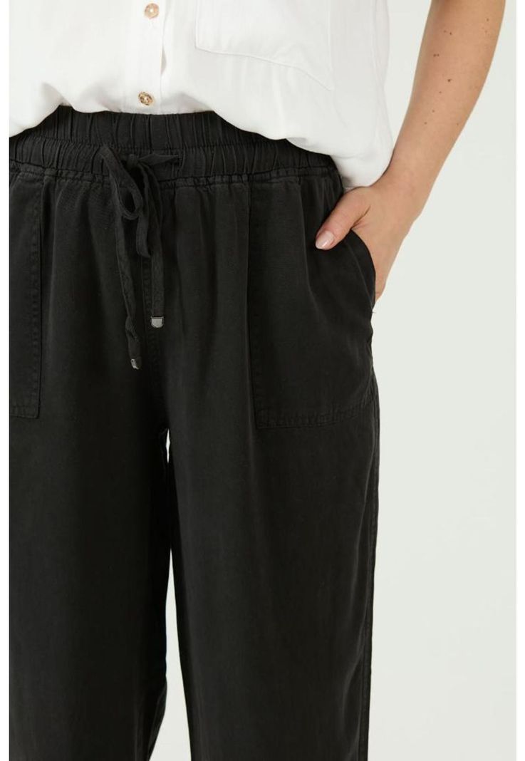 Pantalon de tencel jogger negro PRIVILEGE 1327-2