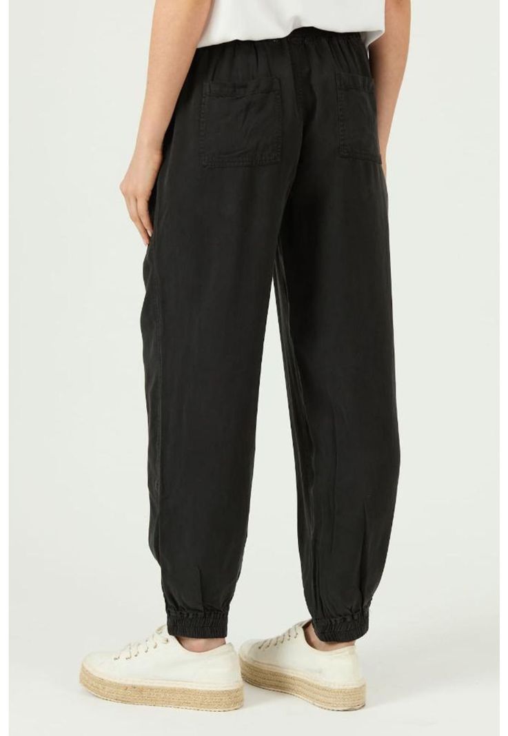 Pantalon de tencel jogger negro PRIVILEGE 1327-3