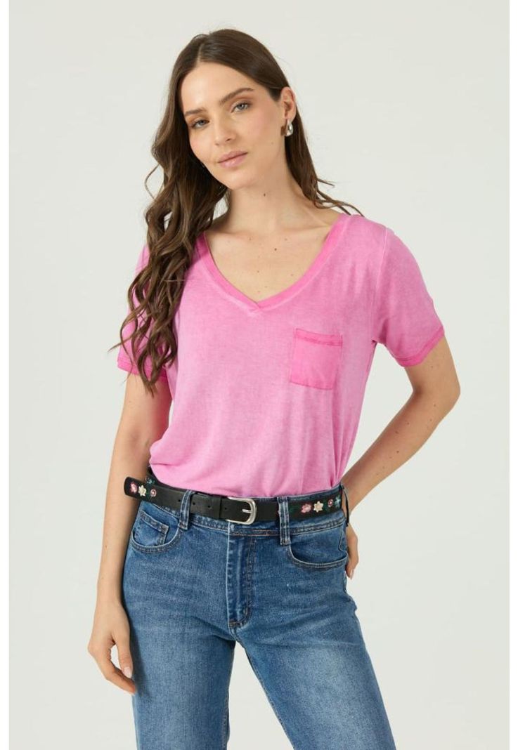 Polera fucsia manga corta PRIVILEGE-1