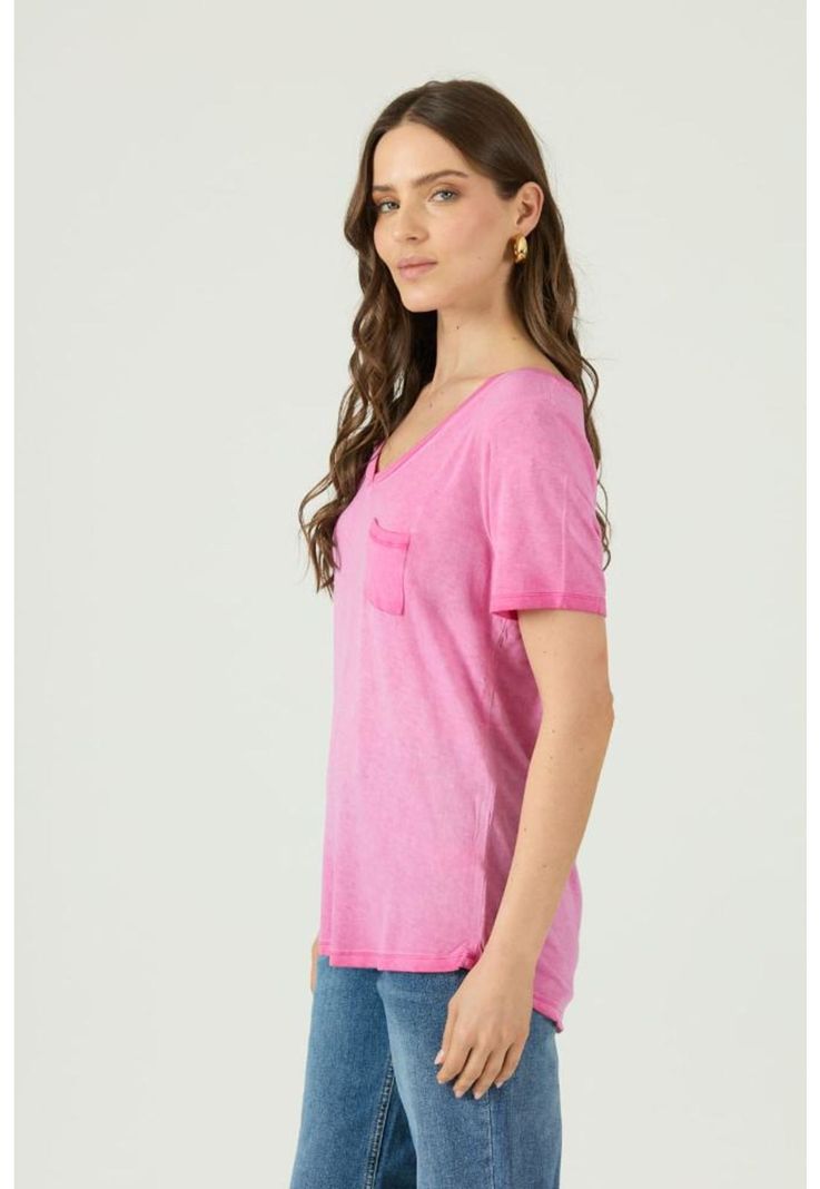 Polera fucsia manga corta PRIVILEGE-3