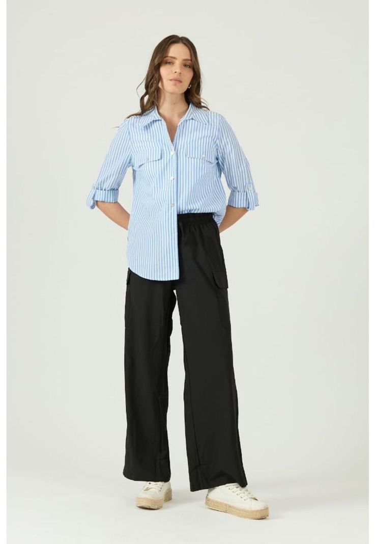 Pantalon regular negro PRIVILEGE 1091-1