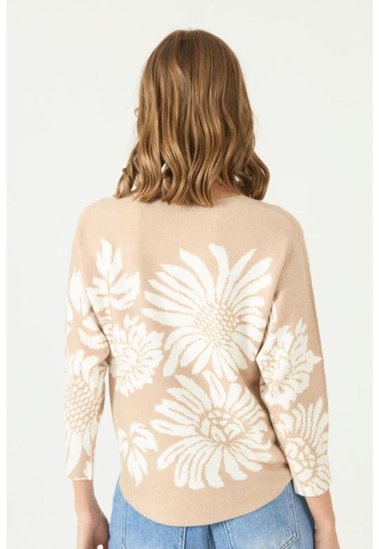 Sweater camel flores PRIVILEGE 2186-4