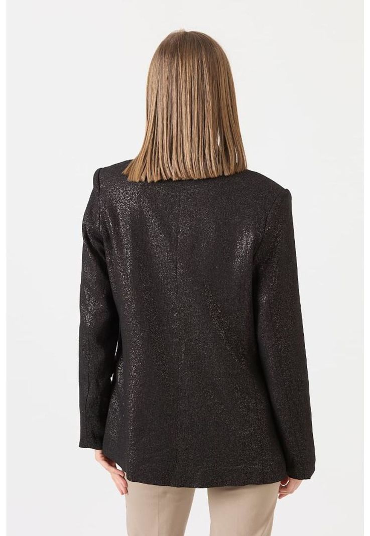 Blazer con lino negro PRIVILEGE-3