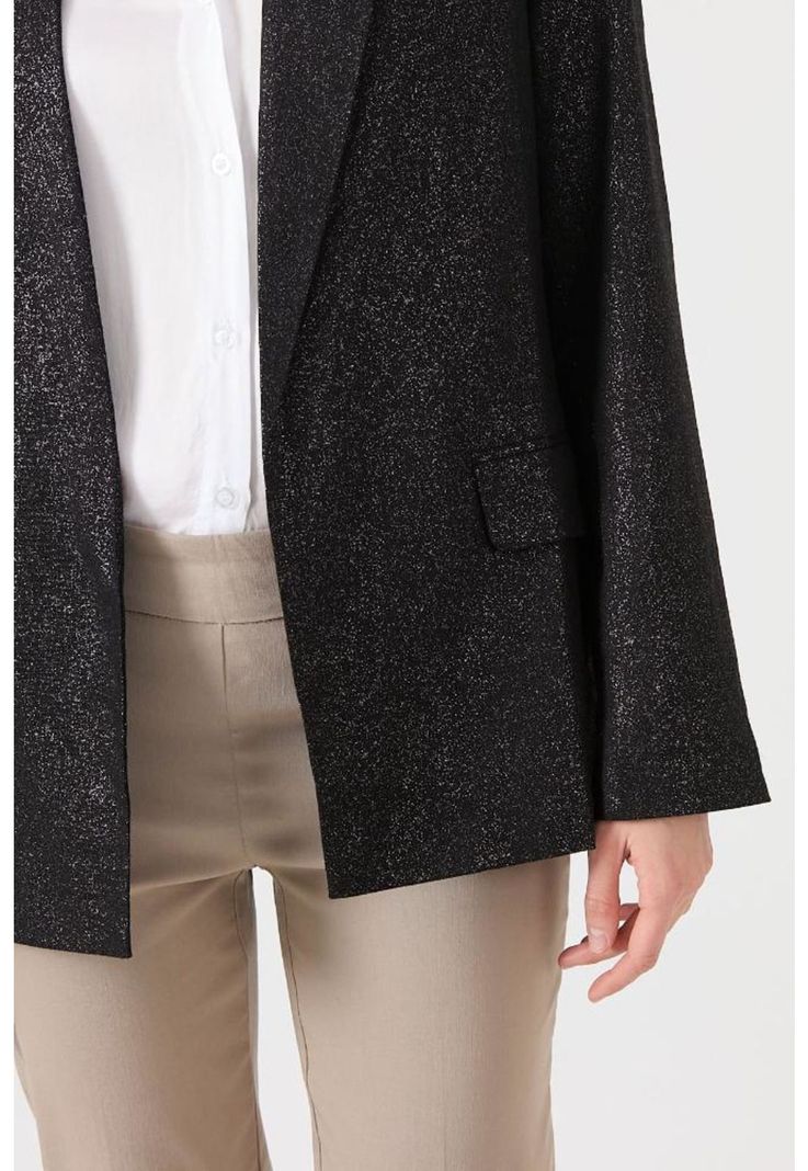 Blazer con lino negro PRIVILEGE-4