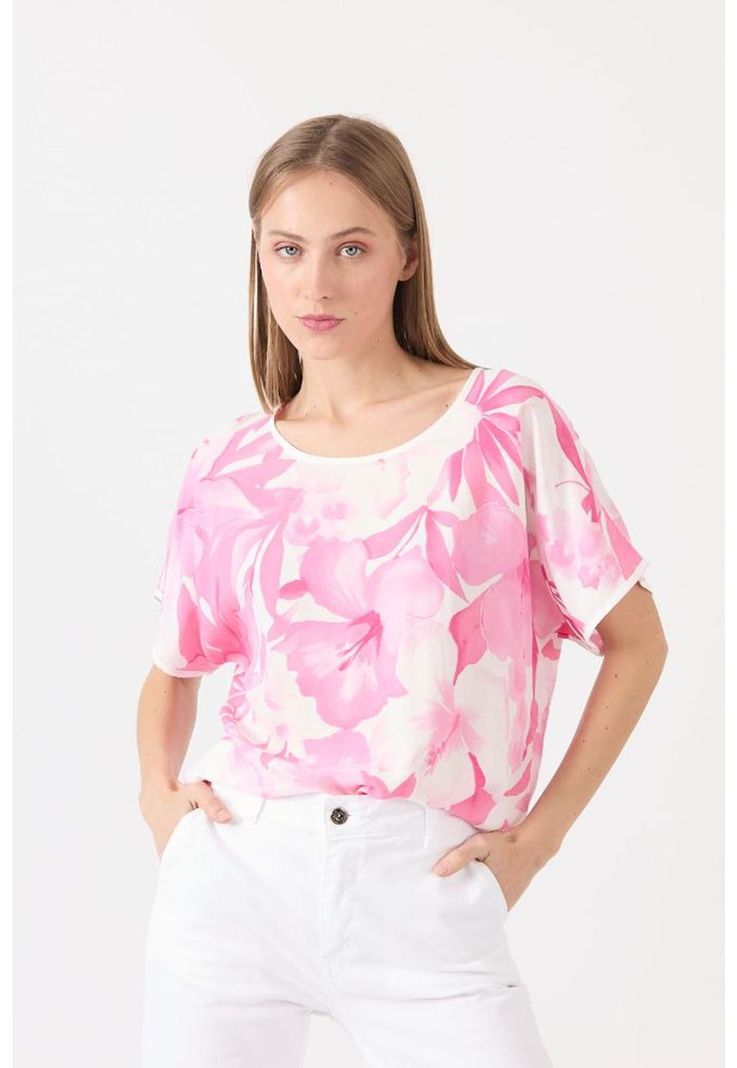 Blusa rosa estampada PRIVILEGE 1451-2
