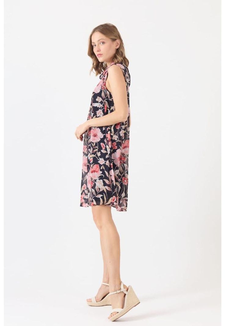 Vestido coral estampado PRIVILEGE 1135-2