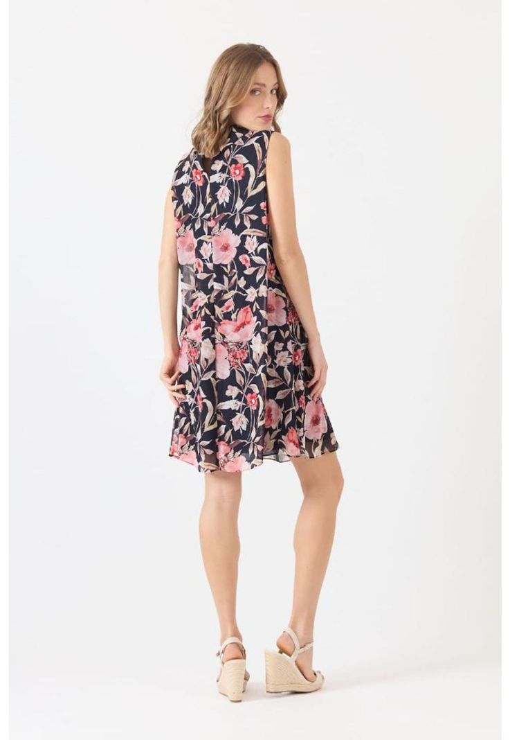 Vestido coral estampado PRIVILEGE 1135-3