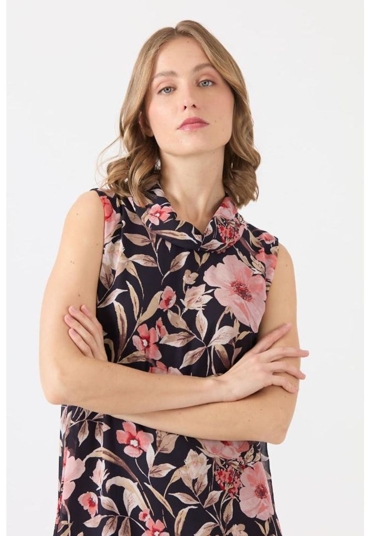 Vestido coral estampado PRIVILEGE 1135-4