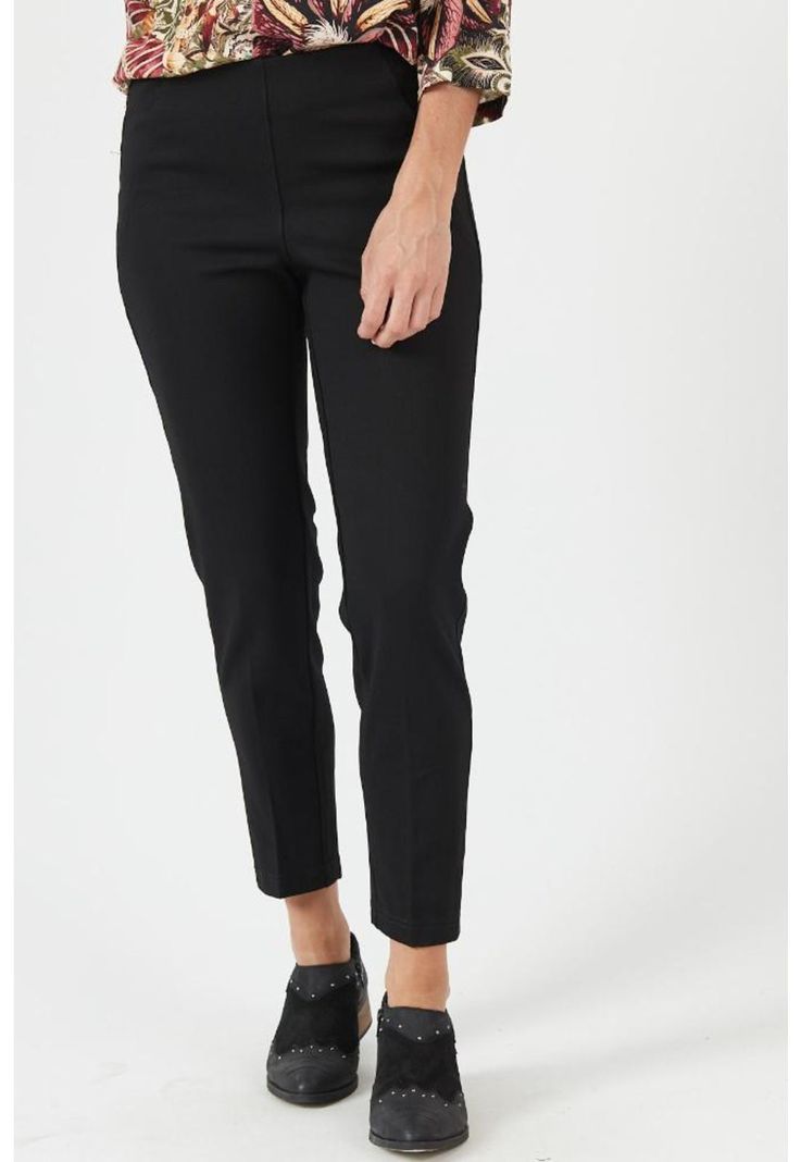 Pantalon slim fit negro PRIVILEGE 613-0