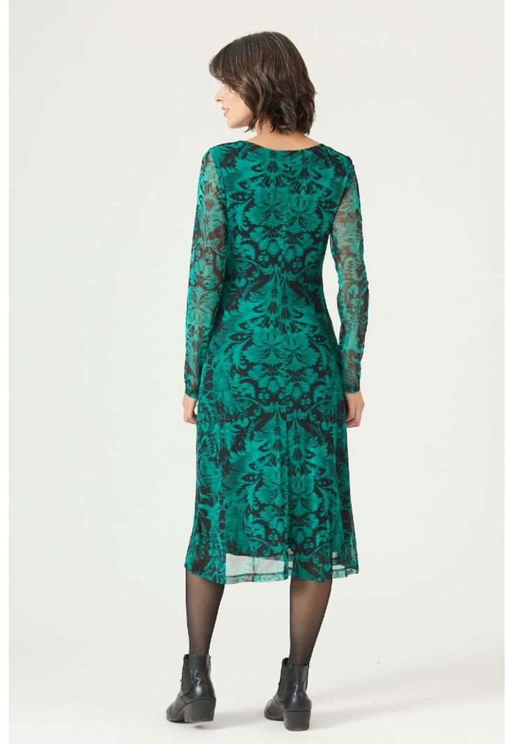Vestido verde estampado PRIVILEGE 2604-4