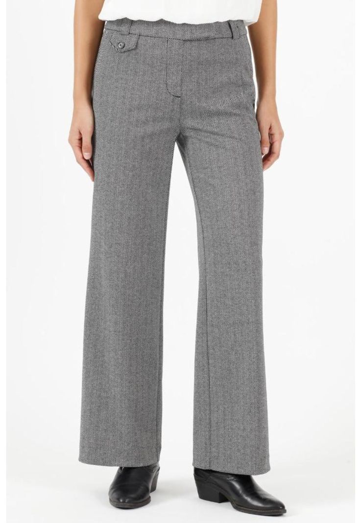Pantalon wide leg gris estampado PRIVILEGE 752-1