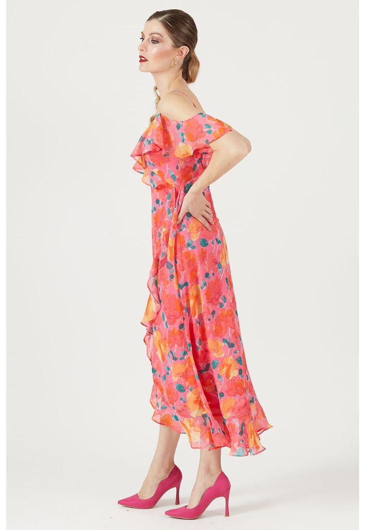 Vestido rosa estampado-1
